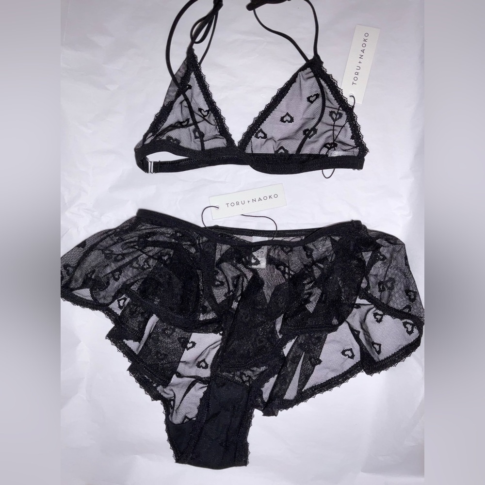 Tory + Naoko Libi Bralette and Tyler Heart Panties